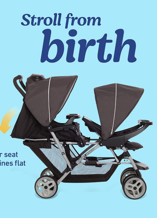 Graco® DuoGlider Double Stroller | Lightweight Double Stroller with Tandem Seating Glacier