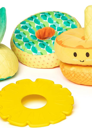 Melissa & Doug Multi-Sensory Pineapple Soft Stacker Infant Toy