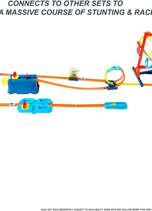 Hot Wheels Track Builder Unlimited Fuel Can Stunt Box Playset & Car | Portable Track Set in a Container that Looks like a Gas Can, 14 Component Parts & 1:64 Scale Toy Vehicle