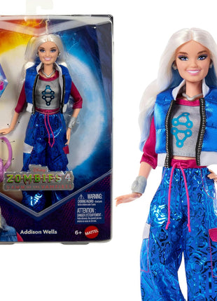 Mattel Disney Zombies 4: Dawn of The Vampires Addison Wells Fashion Doll with Removable Outfit & 6 Accessories, Inspired by The Movie