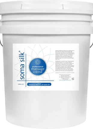 Professional Massage Cream, 5 Gallon - Smooth & Silky Massage Creme for Massage Therapy - Calendula & Jojoba Oils - Long Lasting Glide - Washes Clean from Linens - Spa & Therapist Supplies
