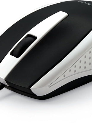 Verbatim Wired USB Computer Mouse - Corded USB Mouse for Laptops and PCs - Right or Left Hand Use, White 99740, 1.4" x 2.4" x 3.9"