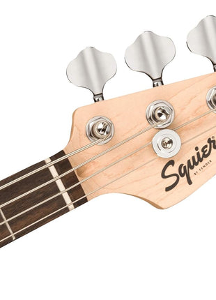 Squier Mini Precision Bass, Black, Laurel Fingerboard | 3/4 size beginner bass guitar, ideal for kids and small players, laurel fingerboard, lightweight short scale neck