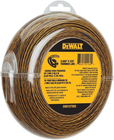 DEWALT Trimmer Line, 225-Foot by 0.080-Inch (DWO1DT802)