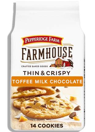 Pepperidge Farm Farmhouse Thin & Crispy Toffee Chocolate Cookies, 6.9 Oz