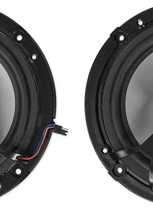 Rockville RKL65MBW (2) 6.5 inch 700W Marine Speakers, 4 Ohm, LED Lights, CEA Compliant, Coaxial, Waterproof, Black/White Grilles for Boats, ATVs, UTVs