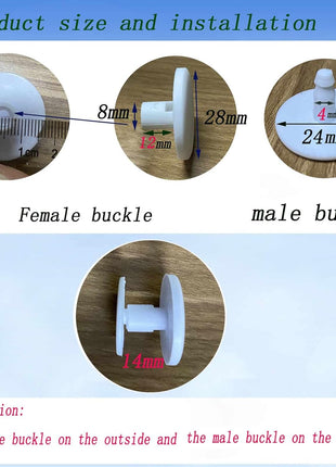 6 Sets Replacement Rivets for Beach Bag Handles Repair Replacement Rivets Button Strap Compatible for Rubber Beach Tote Bag (White)