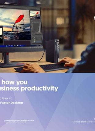 Lenovo ThinkCentre neo 50q Gen 5 Mini Desktop PC, Intel Core i5-13420H 8-Core, 8GB DDR5 RAM, 512GB SSD, WiFi 6E, Bluetooth 5.3, Dual Display, USB-C, Windows 11 Pro - Business Office Remote Work