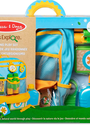 Melissa & Doug Let's Explore Hiking Play Set – 23 Pieces Toddler Nature Toys, Hiking Toys for Kids Ages 3+