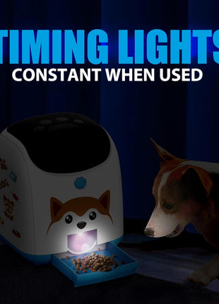 Dog Puzzle Feeder Toy – Remote Control Automatic Treat Dispenser with Light, Interactive IQ Training Slow Feeder, Large Capacity for All Dog Breeds