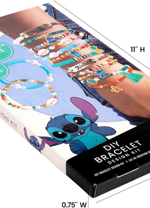 Fashion Angels Disney Stitch DIY Bracelet Making Kit, Includes 1,000+ Shell Beads, Tassels, & More, Lilo & Stitch Collectable Jewelry for Kids, Teen Girls & Boys