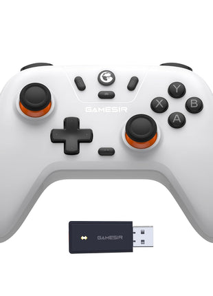 GameSir Nova Lite 2.4g Wireless Controller for Windows PC, iPhone, Android, Switch & Steam Deck, Bluetooth Controller Gamepad with Hall Effect Trigger,Turbo,Rumble Vibration(White)