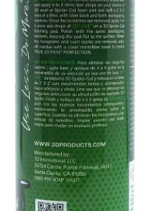 3D One Car Scratch & Swirl Remover Hybrid Rubbing Compound & Polish Buffing Compound for True Paint Correction 16oz Made in USA