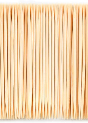 Damuzhi 1000 Count Bamboo Toothpicks Barbecue, Fruits And Teeth Cleaning   Round Double Pointed Wooden Toothpicks, For Appetizers,Olives