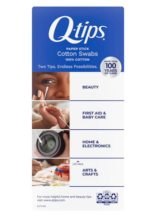 Q-tips Cotton Swabs For Hygiene and Beauty Care Original Cotton Swab Made With 100% Cotton 500 Count