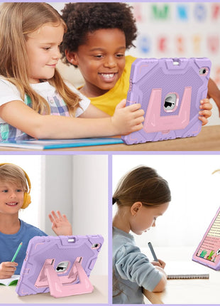 Fintie Kids Friendly Case for iPad (A16) 11th Generation 11 Inch (2025), iPad 10th Generation 10.9 Inch (2022), Fully-Body Rugged Heavy Duty Shockproof Protective Case with Kickstand, Purple