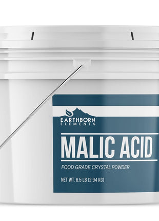 Earthborn Elements Malic Acid Powder, 1 Gallon Bucket, Used in Food, Drinks & Candy, Resealable Container (6.5 Pound)