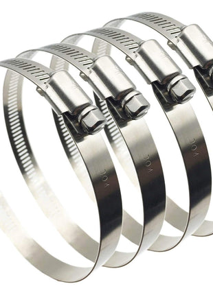 4" (Diameter) Adjustable 304 Stainless Steel Duct Clamps Hose Clamp Pipe Clamp Air Ducting Clamp worm drive hose clamps (4Pcs, 91mm-114mm)
