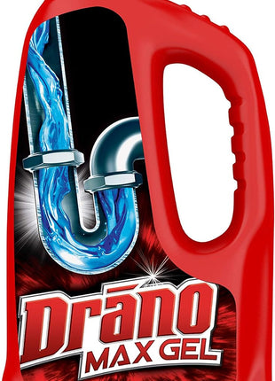 Drano Max Gel Drain Clog Remover and Cleaner for Shower or Sink Drains, Unclogs and Removes Hair, Soap Scum, Blockages, 32 oz