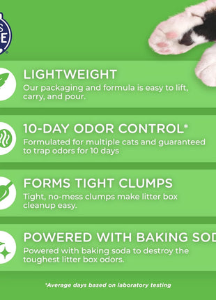 Cat's Pride Premium Lightweight Clumping Litter: Pure & Fresh - Up to 10 Days of Powerful Odor Control - Multi-Cat, Scented, 10 Pounds
