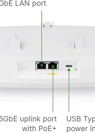 Zyxel WiFi 7 Wireless Access Point BE11000 | PoE + or USB C (not included) | 2x 2.5Gb Ethernet Ports | Triple Radio | Nebula Flex Cloud or Standalone | RADIUS Authentication | TAA Compliant | NWA130BE
