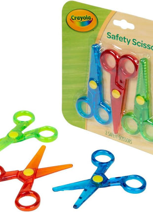 Crayola Toddler Safety Scissors (3pk), Blunt Tip Training Scissors for Preschool Learning Activities, Right & Left Handed, Toddler Arts & Crafts Essentials
