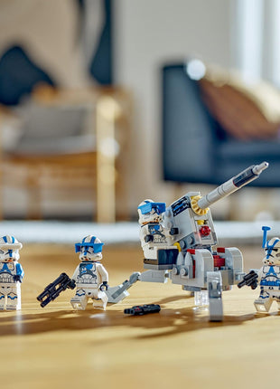 LEGO Star Wars 501st Clone Troopers Battle Pack Toy Set, Buildable AV-7 Anti Vehicle Cannon, with 4 Clone Trooper Minifigures, Portable Travel Toy, Great Birthday Gift for Kids Ages 6 and Up, 75345