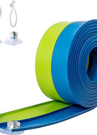 Flex Tracks 15 Ft for Kids Starter Set, Flexible Race Car Ramp Track with Suction Cups Compatible with Diecast 1/64th Cars for Ages 3 & Up (Green & Blue)