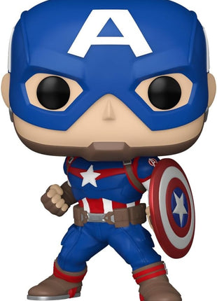 Funko POP! Marvel: New Classic - Captain America | Official Superheroes Merch - Collectable Vinyl Figurine for Shelf Display - Birthday Gift Idea for Fans and Collectors