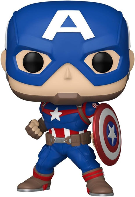 Funko POP! Marvel: New Classic - Captain America | Official Superheroes Merch - Collectable Vinyl Figurine for Shelf Display - Birthday Gift Idea for Fans and Collectors