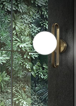 Wall Light - Glass Ball Bedside Wall Lamp Fashion Retro Brass Molecule Design Kitchen Foyer Study Decorative Led Indoor Lighting,Lighting Fixtures s/Nature White(35005500K)/s