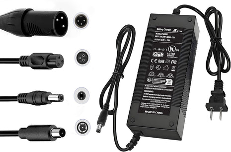 UL Listed 42V 2A Replacement Electric Scooter Charger for 36V with 4 Plugs, Compatible with Scooter Power Adapter