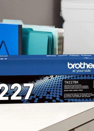 Brother Genuine TN227, TN227BK, High Yield Toner Cartridge, Replacement Black Toner, Page Yield Up to 3,000 Pages, TN227BK, Amazon Dash Available