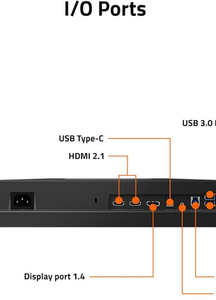 GIGABYTE M27U - 27 inch IPS Gaming Monitor - UHD 3840x2160-160Hz - 1ms MPRT - AMD FreeSync Premium Pro - Type C KVM - HDMI, DP, Type C - Height Adjustable - Black (M27U-SA)