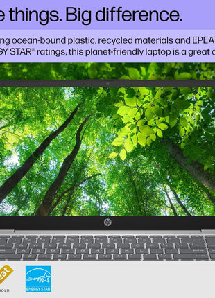 HP 14 inch Laptop, HD Display, Intel Core i3-N305, 8 GB RAM, 256 GB SSD, Intel UHD Graphics, Windows 11 Home in S Mode, Natural Silver, 14-ep0299nr
