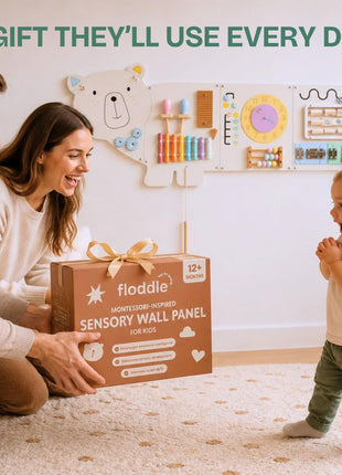Sensory Wall Panel for Kids – Toddler Learning Activity Center - Emotional Development & Fine Motor Skills – Toddler Learning Activity Center- Busy board Montessori toys