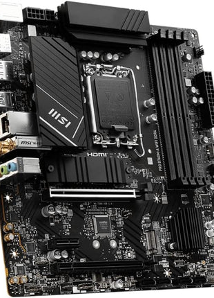 MSI PRO B660M-A WiFi ProSeries Motherboard (mATX, 12th Gen Intel Core, LGA 1700 Socket, DDR5, PCIe 4, 2.5G LAN, M.2 Slots, Wi-Fi 6)
