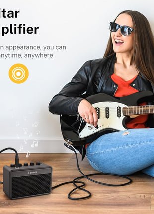 Donner Mini Guitar Amp Small Electric Amplifier 5W Portable, Practice Guitar Combo Amp DA-10