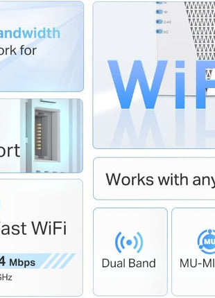 TP-Link AX3000 WiFi 6 Range Extender | PCMag Editor's Choice | Dual-Band Wireless Repeater w/Ethernet Port | Up to 2400 Sq. Ft., 64 Devices | Internet Signal Booster | APP Setup | EasyMesh (RE715X)