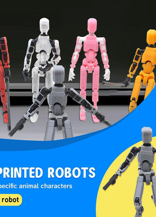 MerryXD 6 Pack Assembly Completed T13 3D Action Figure,Dummy Nova Titan Lucky 13 Action Figure 3D Printed Multi-Jointed Movable Toy