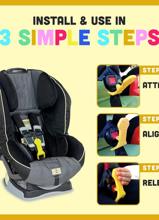 Bucklebee Easy Car Seat Buckle Release Aid for Children Unbuckle Car Seat Release Tool - Button Pusher - Opener for Nails - Buckle Release (1 Pack Teal)