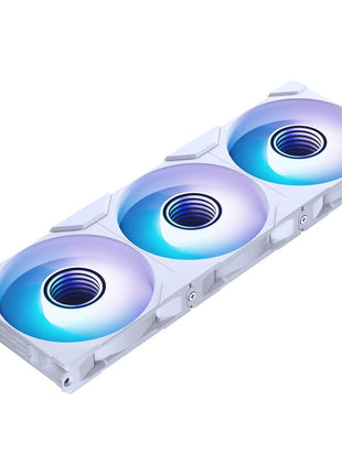 Phanteks M25-120 Gen2 Reversed Blade Triple Pack, 3X 120mm ARGB High Performance Cooling Fans, Daisy-Chain Unified Fan Frame, Infinity Mirror hub, Single Cable Connection, White