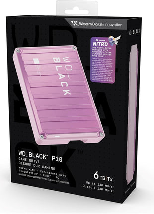 WD_Black 6TB Pink P10 Game Drive Portable External Hard Drive HDD, Works with PlayStation, Xbox, & PC - WDBZ7D0060BPK-WESN