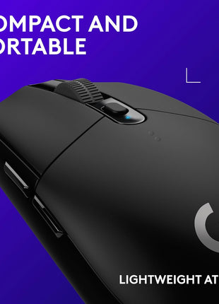 Logitech G305 Lightspeed Wireless Gaming Mouse - Black | Hero Sensor 12, Lightspeed 1ms Wireless, Up to 250h on 1xaa, 6 Programmable Buttons, 99g with Battery