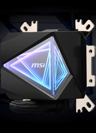 msi MAG CoreLiquid I240 White - AIO ARGB CPU Liquid Cooler - Infinity Mirror Design - UNI Bracket - 240mm Radiator - Dual 120mm ARGB PWM Fans - LGA 1700/1851 / AM5/AM4 Compatible