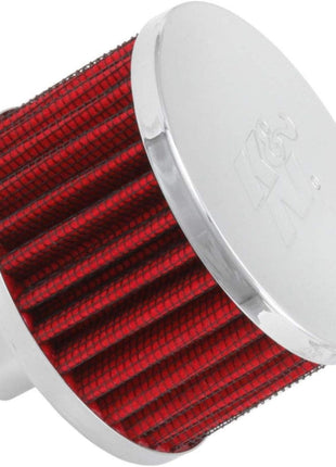 K&N Vent Air Filter/Breather: High Performance, Premium, Washable, Replacement Engine Filter: Flange Diameter: 1 in, Filter Height: 2 in, Flange Length: 1 in, Shape: Breather, 62-1170