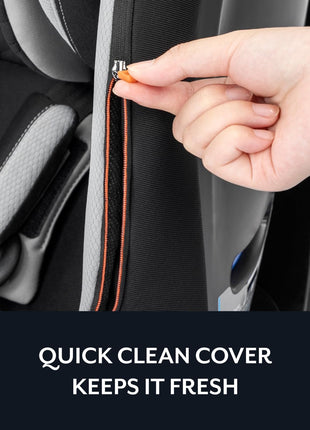 Evenflo Revolve360 Slim 2-in-1 Rotating Car Seat | with Quick Clean Cover, Rear-Facing and Forward-Facing Modes, Infant-6 Years, 4-65 lbs (Salem Black)