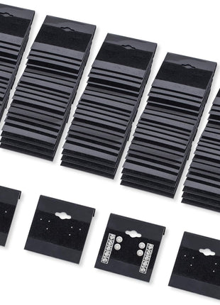 Super Z Outlet Black Velvet Plastic Display Cards for Earrings, Jewelry Accessories, 2 inch x 2 inch (100 Pk)