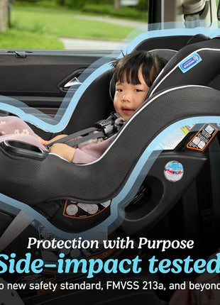 Graco Extend2Fit Convertible Car Seat, Rear and Forward Facing Car Seat with Adjustable Extension Panel for Extra Legroom, Great Gift for Baby Shower or Baby Registry, Gotham