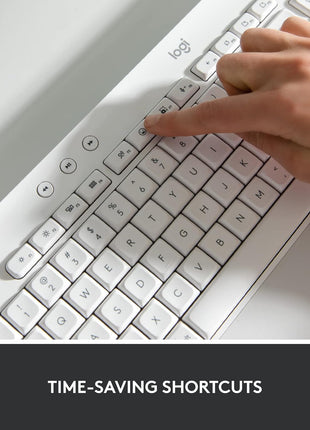 Logitech Signature K650 Comfort Full-Size Wireless Keyboard with Wrist Rest, BLE Bluetooth or Logi Bolt USB Receiver, Deep-Cushioned Keys, Numpad, Compatible with Most OS/PC/Window/Mac - Off White